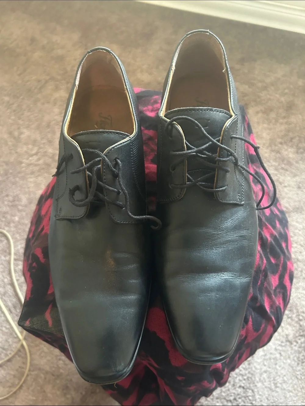Florsheim Postino Plain Toe Oxford Black Leather Men's Lace-Up Dress Shoes